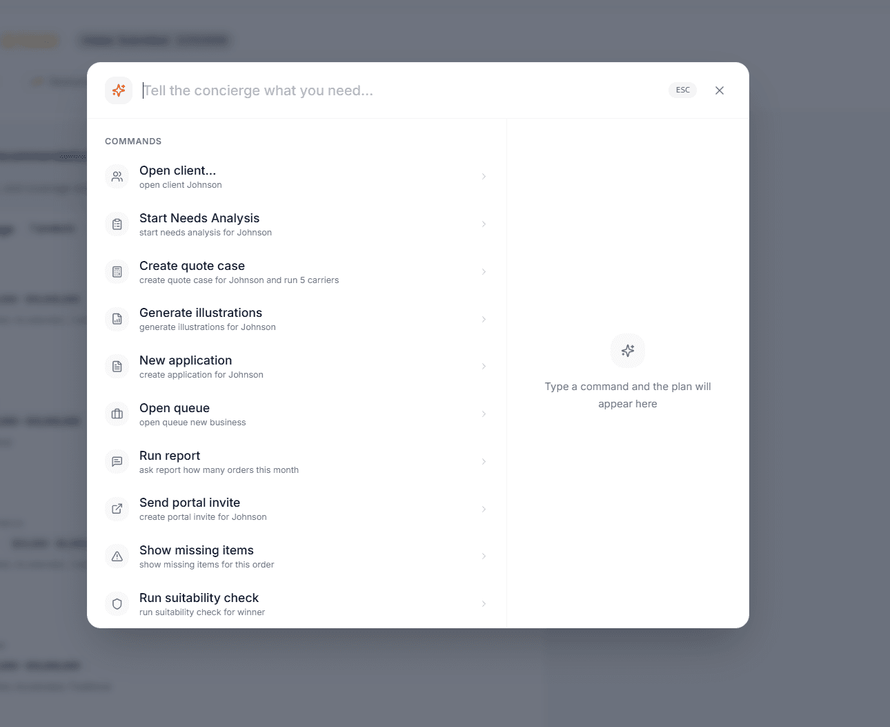 AI concierge answering practice questions
